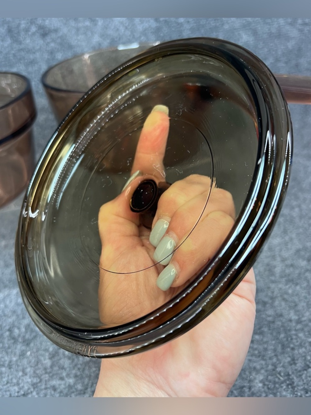 Visions Amber Double Boiler Pot W/Pyrex Lid Cookware V 1.5 B, V20B & P83C France - Picture 6 of 11